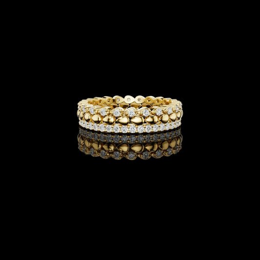 Diamond Beaded Eternity Lab Grown Diamond Band