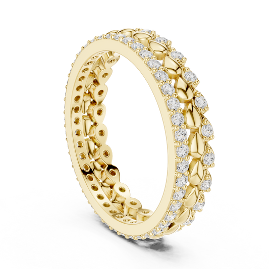 Diamond Beaded Eternity Lab Grown Diamond Band