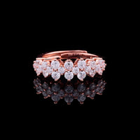 Round Moissanite Diamond Wedding Band Ring For Women
