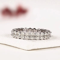 Oval Cut Lab Grown Diamond Wedding Eternity Band