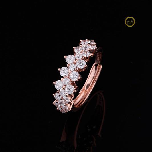 0.80 TCW Expertly Crafted Moissanite Created Diamond Rose Gold Ring Jewelry For Women's Special in Round Cut
