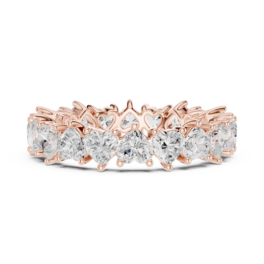 Heart Cut Lab Grown Diamond Full Eternity Band Ring