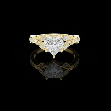 Stylish Lab Grown Heart Cut Diamond Ring For Every Time