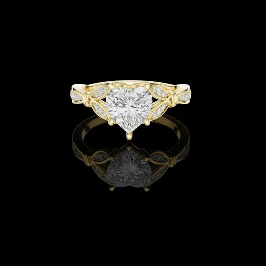 Stylish Heart Cut Lab Diamond Wedding Ring For Every Time