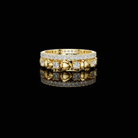 Heart Motif Round Cut Lab Grown Diamond Eternity Wedding Band Ring