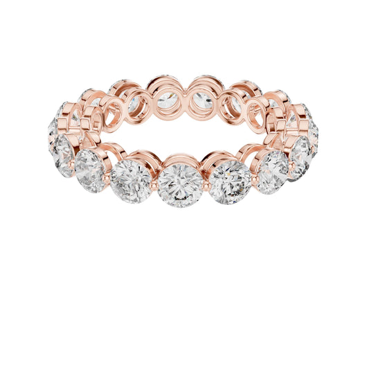 Round Bezel Set Lab Grown Diamond Full Eternity Band