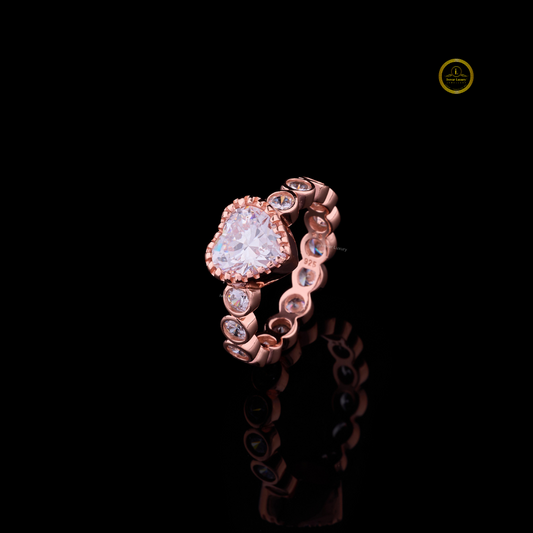 Heart Cut Lab Grown Diamond Bezel Set Engagement Ring