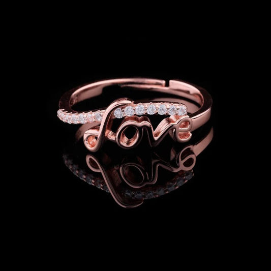 Minimalist Lab Grown Round Diamond Love Ring