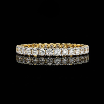 0.99 TCW Moissanite Full Eternity Diamond Classic Round Cut Wedding Band For Her