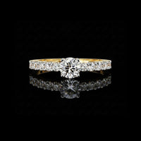 0.37 CT Glamorous Round Cut Lab Grown Diamond Perfect Ring Anniversary Gift for Her