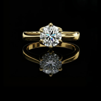 1.29 CT Beautiful Moissanite Round Cut Diamond Ring for Luxury Lifestyles in Every Moments