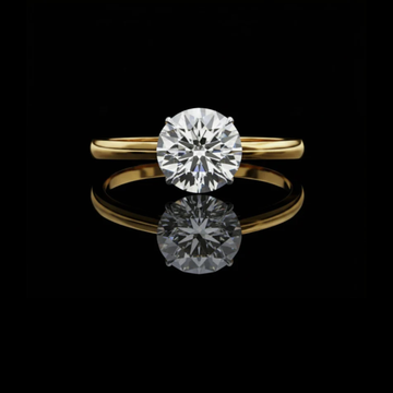 1.30 TCW Minimalist Round Cut Lab Grown Diamond Ring Elegant Styles For Women