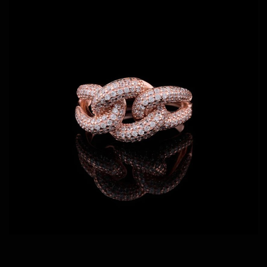 Pave Lab Grown Diamond Chain Link Statement Ring