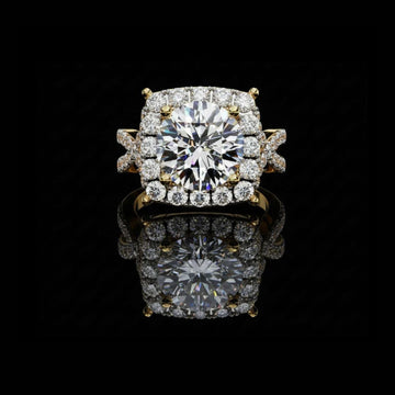2.39 CT Bold Chic Round Cut Lab Grown Diamond Ring for Her Luxury Statement Piece