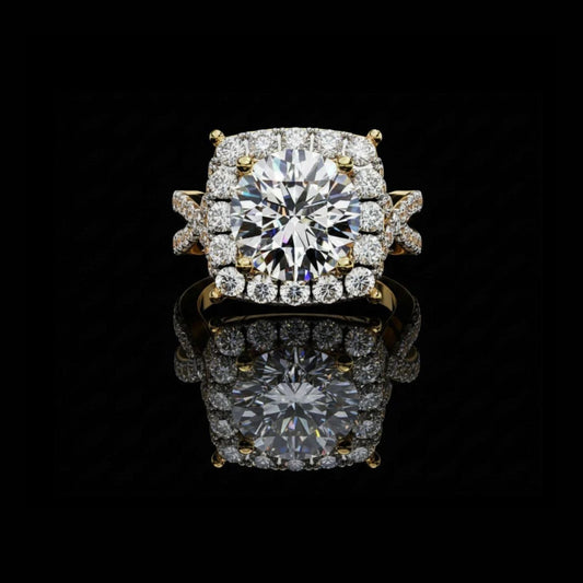 2.39 CT Bold Chic Round Cut Lab Grown Diamond Ring for Her Luxury Statement Piece