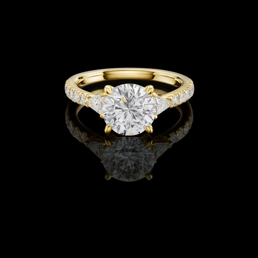 1.50 CT Beautiful Lab Grown Round Cut Diamond Ring For Soft Touch