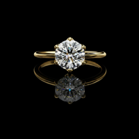 Round Cut Solitaire Moissanite Promise Ring
