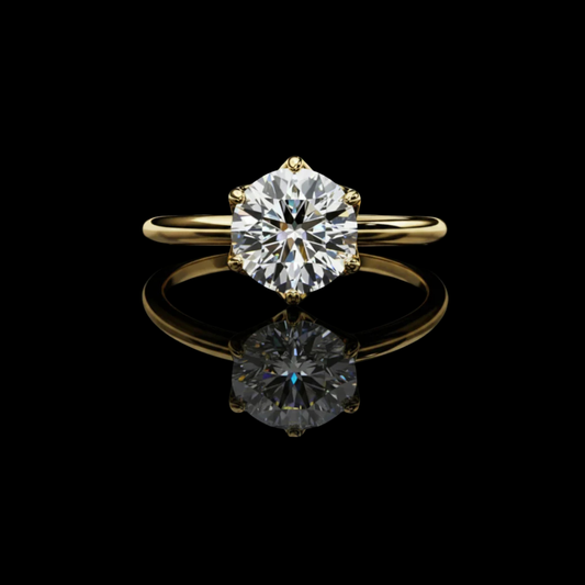 1.56 CT Classic Round Cut Brilliant Moissanite Diamond Solitaire Ring Unmatched Elegance