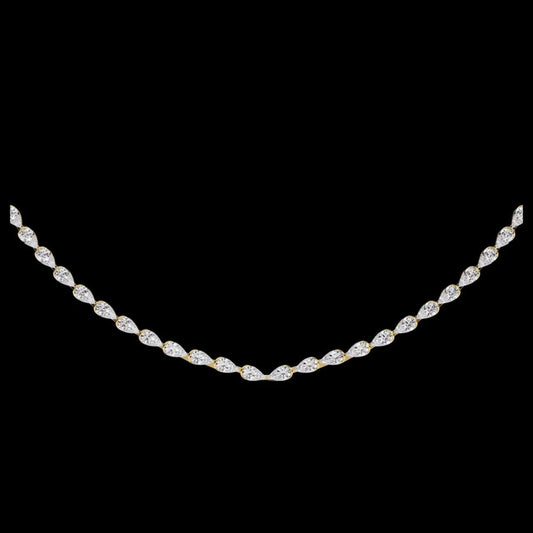 4.84 TCW Sparkling Round Cut Lab Grown Diamond Tennis Necklace A Seamless Blend of Grace