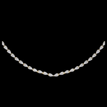 Pear Moissanite Diamond Tennis Necklace