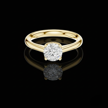0.9 TCW Classic Round Lab Grown Diamond Vintage Inspired Solitaire Elegance Ring by Ivevar Luxury
