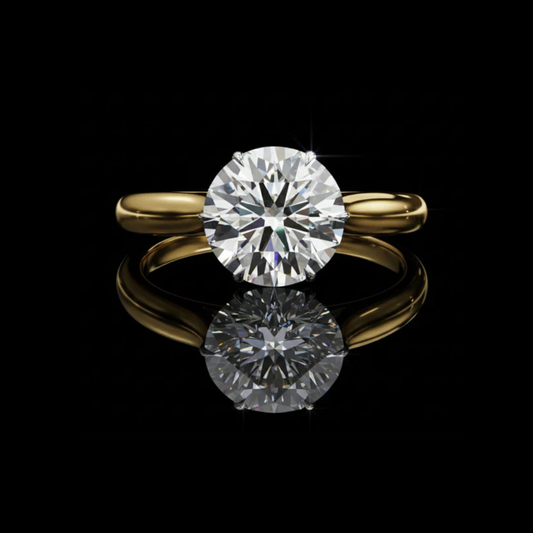 1.92 TCW Elegant Round Brilliant Cut Lab Grown Diamond Solitaire Ring Classic Luxury Design by Ivevar Luxury