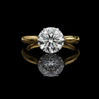 Round Solitaire Lab Grown Diamond Engagement Ring