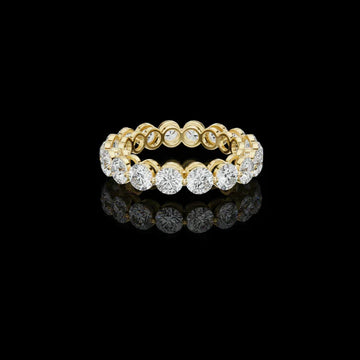 Round Bezel Set Lab Grown Diamond Full Eternity Band