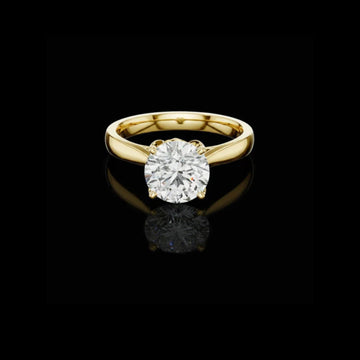 1.5 TCW Moissanite Round Cut Diamond Ring With Sparkling Touch For Propose Day