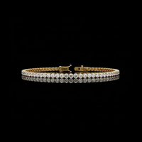 2.5 MM Tennis Bracelet with MoissaniteSparkling Round Cut in a Classic Prong Setting
