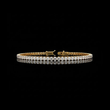 2.5 MM Tennis Bracelet with MoissaniteSparkling Round Cut in a Classic Prong Setting