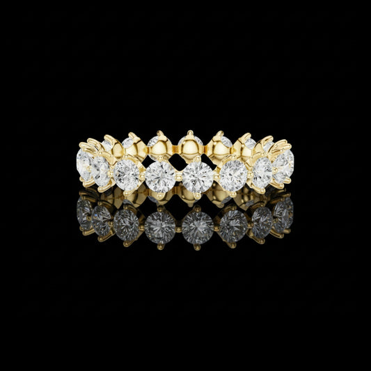 Round Brilliant Cut Lab Grown Diamond Full Eternity Band Rings