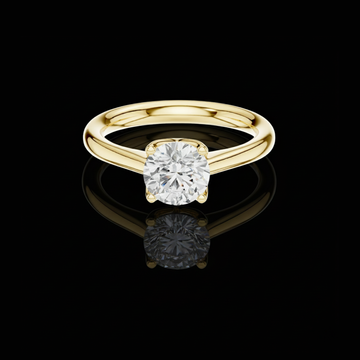 1.1 TCW Classic Round Cut Lab Grown Diamond Look Solitaire Ring Minimalist Fine Jewelry Gift for Her