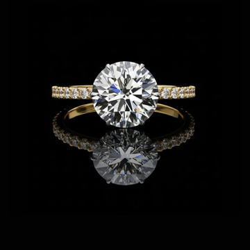 1.92 CT Round Brilliant Cut Moissanite Diamond Cocktail Ring Ethical Glamorous Jewelry for Party