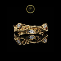 0.9 TCW Luxury Vintage Ring By Ivevar Certified  Moissanite Diamond Solid Gold Ring For Birthday Gift