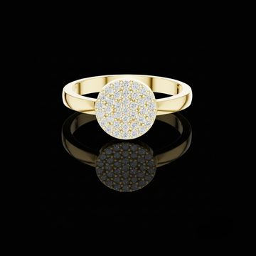 0.22 TCW Radiant Round Pave Moissanite Diamond Cluster Sparkle Ring Elegant Promise & Everyday Glam Jewelry