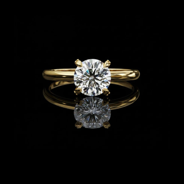 1.15 CT Sparkling Lab Grown Round Cut Diamond Ring Affordable Luxury For Festivals