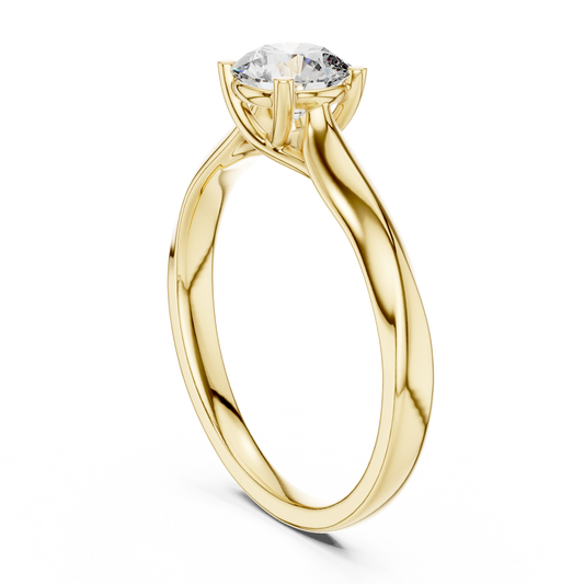 0.65 TCW Elegant Moissanite Round Cut Diamond Ring For Every Moments
