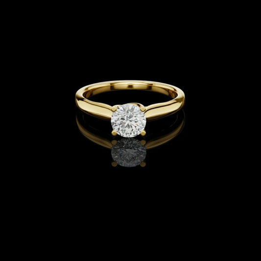 0.65 TCW Elegant Moissanite Round Cut Diamond Ring For Every Moments