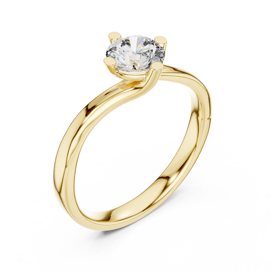 0.5 TCW Dazzling Moissanite Round Cut Diamond Ring For Every Occasions