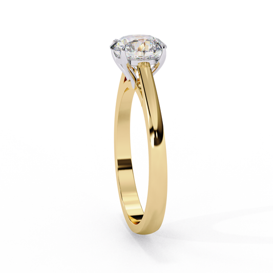 Round Brilliant Moissanite Diamond Solitaire Promise Ring