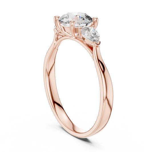 0.80 CT Gleaming Moissanite Round Cut Diamond Ring For Soft Glow