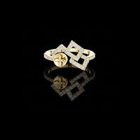 Double Square Pave Lab Grown Diamond Statement Ring