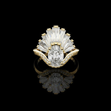 1.05 CT Glorious Moissanite Oval Cut Diamond Ring For Special Gift