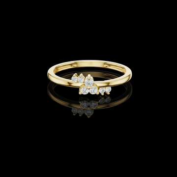 0.086 TCW Gracefully Sculpted Moissanite Diamond Cluster with Refined Modern Elegance