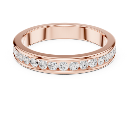 Round Lab Grown Diamond Channel Set Wedding Band
