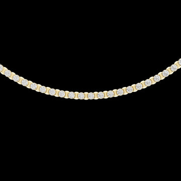 Bezel Setting Round Moissanite Diamond Tennis Necklace