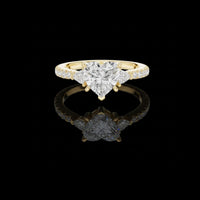 1.50 CT Majestic Moissanite Heart Cut Diamond Ring For Glossy Look