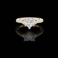 Majestic Moissanite Heart Cut Diamond Ring For Glossy Look
