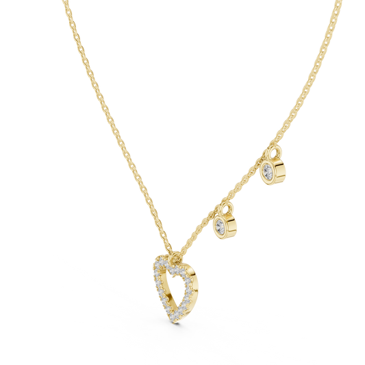 Heart Accents Inspire Lab Grown Pendant Necklace